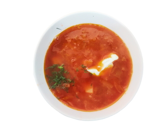 Борщ со сметаной