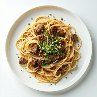 Spaghetti di soia con manzo