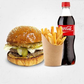 Комбо Біф бургер з подвійною котлетою