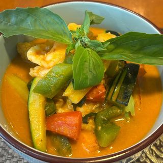 Curry Rojo Con Langostinos (Thai)