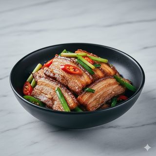 134 - Pancetta di maiale saltato due volte 回锅肉