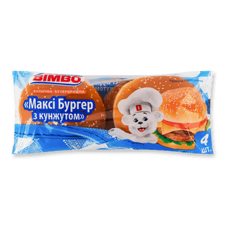 Булочка Bimbo Максі Бургер з кунжутом бутербродна (4*82г)