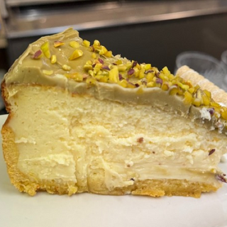 Tarta de queso con pistacho