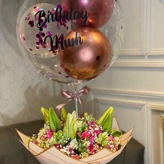 Lillies and roses bouqet 