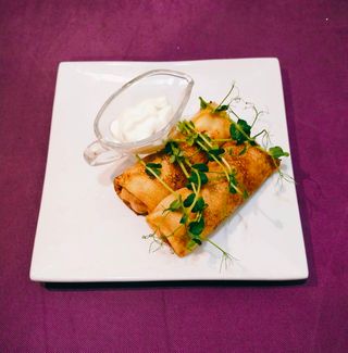 Млинці з м'ясом і сиром (200г/50г)