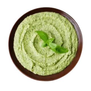 Hummus de pesto