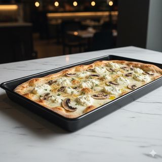 4 Formaggi e funghi in teglia