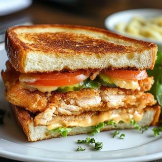 Fried And Crispy Chicken Sandwich
