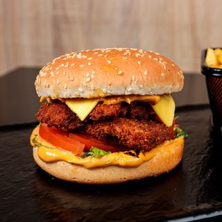 Chicken Burger+frites