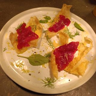 Taco de gamba crujiente (3 uds.)