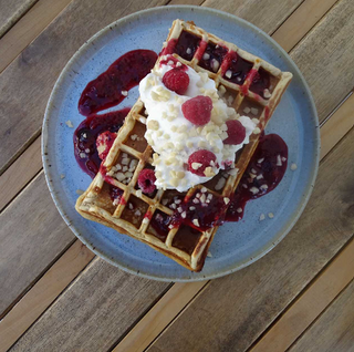 Fluffy Oatmeal Waffles