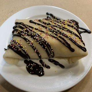 Crepe com gelado