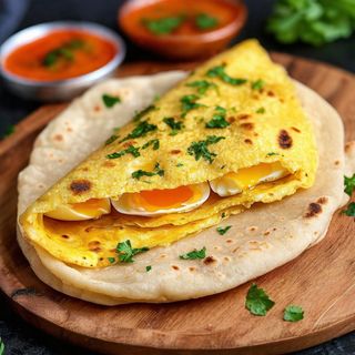 1 Chapati + 3eggs