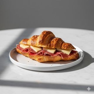 Croissant De Jamón Ibérico Y Queso Manchego