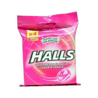 Caramelos Sabor Sandía Halls 4 Paquetes de 32 Gr.