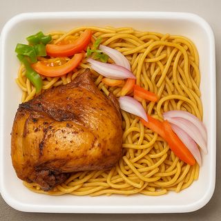 Spaghetti Poulet + Pain