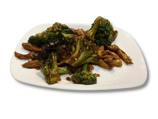 Brokoli sa svinjetinom i crnim pečurkama 400g