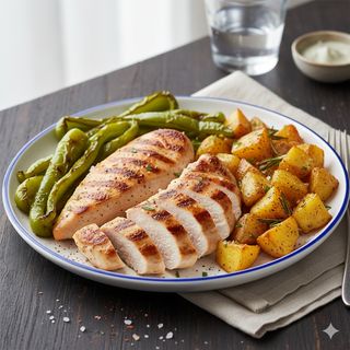 Plato de pechuga de pollo