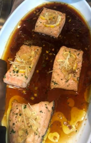 Trancio di salmone agli agrumi