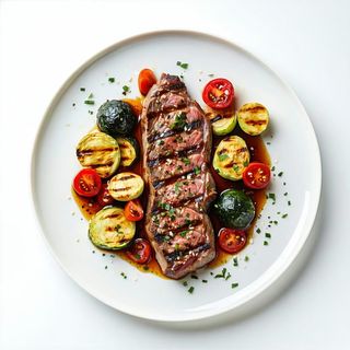 036 Vitello con verdure alla piastra