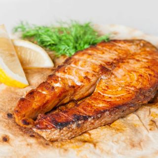 Семга на мангале