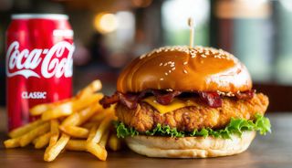 Menú hamburguesa de pollo