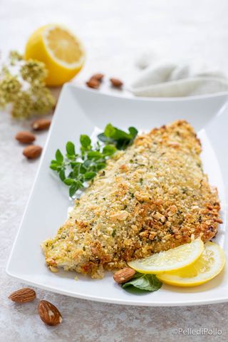 Tagliata di orata gratinata alle mandorle