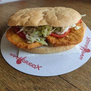 Hamburguerix de pollo rebosado