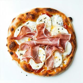 Pizza bianca parigina - al piatto