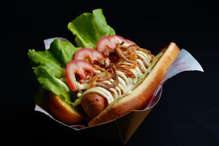 BLT hot dog