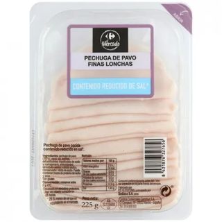Pechuga Pavo L.Fina R/Sal Carrefour 225 Gr.