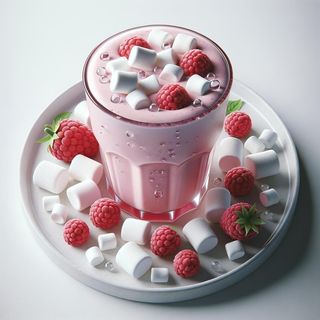 Milkshake malinowy z marshmallows