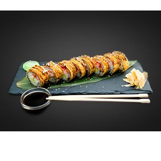 Role tempura cu somon