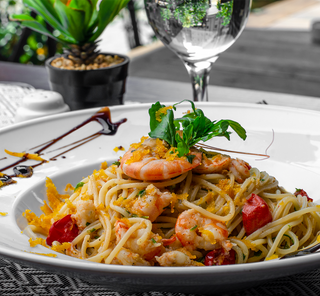 Spaghetti Alla Bottarga E Gamberi