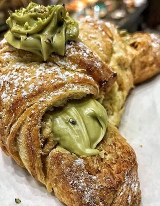 Brioche con Nutella Pistacchio