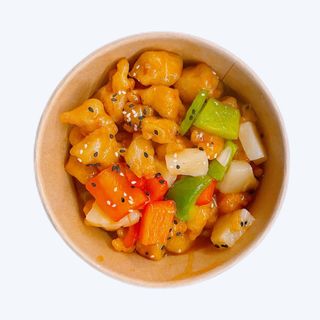 130.Pollo in salsa agrodolce