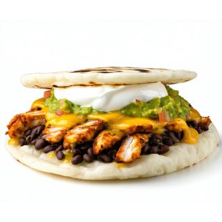 Arepa Veracruzana Con Tiras De Pollo