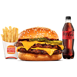 King Ahorro Menú Doble Cheeseburger BBQ/Crispy