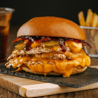 Burger Triple Smash De Pollo