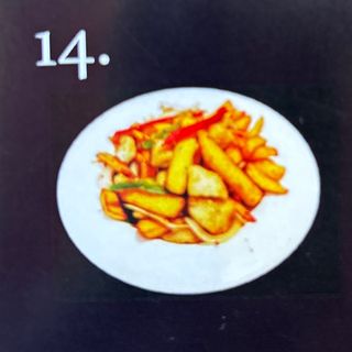 pollo y papa picante