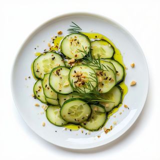 Ensalada De Pepino Con Ajo