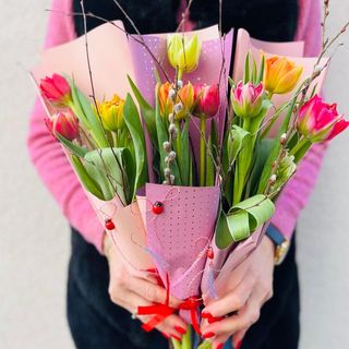 Buchet 3 lalele duble