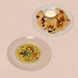 Комбо 5: бульйон, вареники з картоплею