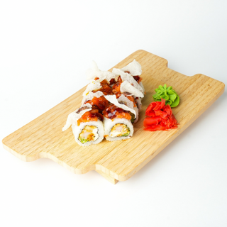 Shrimp Tempura Roll with Mango Sauce