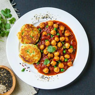 Punjabi chole aloo tikki
