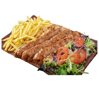 Menú plato seekh kebab
