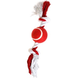 FLAMINGO Igračka za pse Lopta Tenis sa kanapom 30cm, raznih boja (KOD FLA47786)