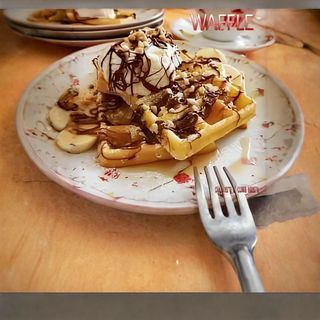 Waffle Nutella e panna