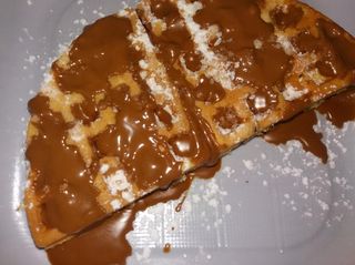 Waffle al caramello
