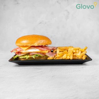 New!!! Bacon and egg burger/Яйце и бекон бургер (450g) +FREE CAN OF CO